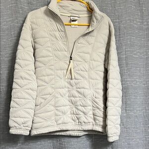 Avalanche Quilted Half-Zip Puffer Jacket - Light Gray